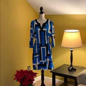 Maglia Geometric 3/4 Sleeve Dress